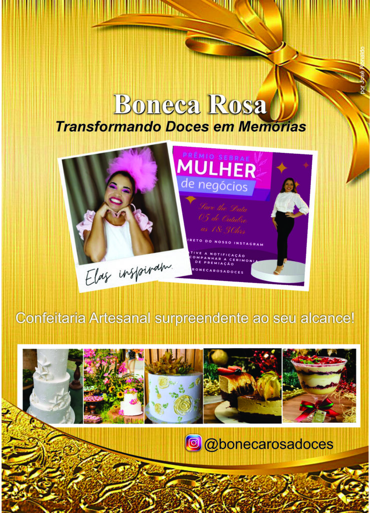Boneca Rosa Doces - Confeitaria Artesanal Surpreendente
