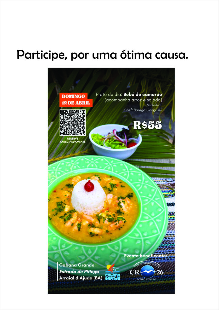 Delícia de Bobó de Camarão Beneficente