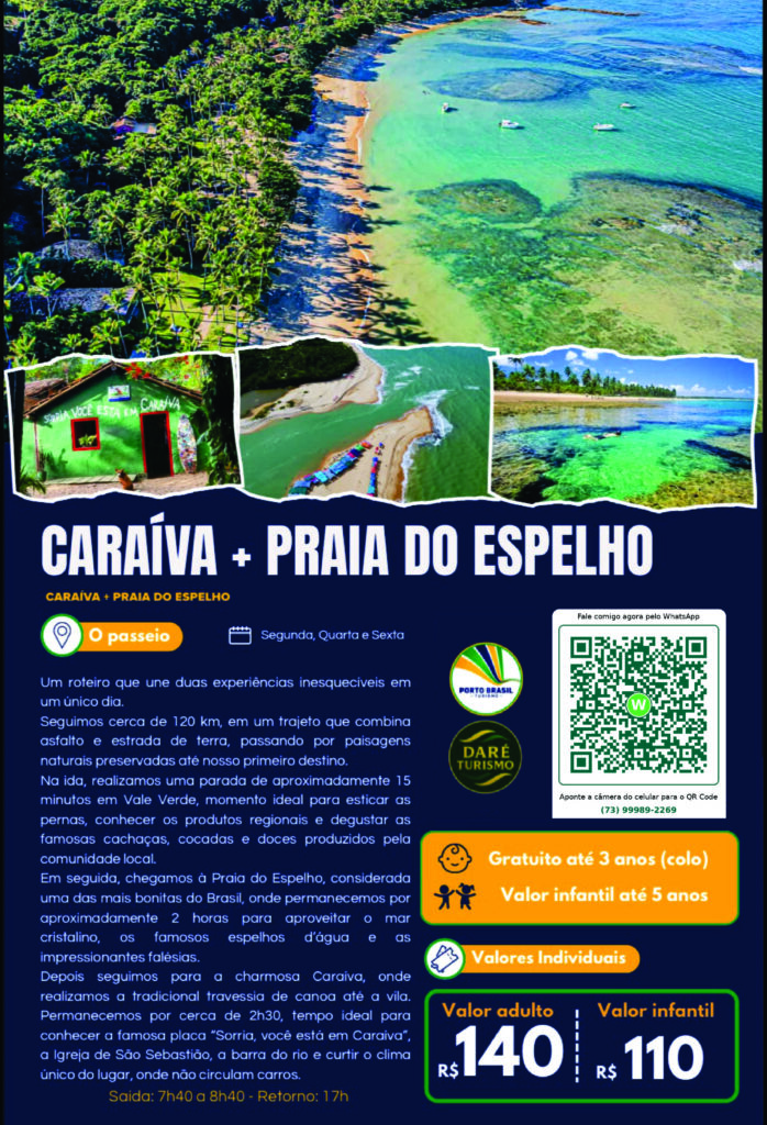 Caraíva e Praia do Espelho. Vamos?